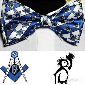 COPY - Mason bowtie Masonic Square Compass  Blue …